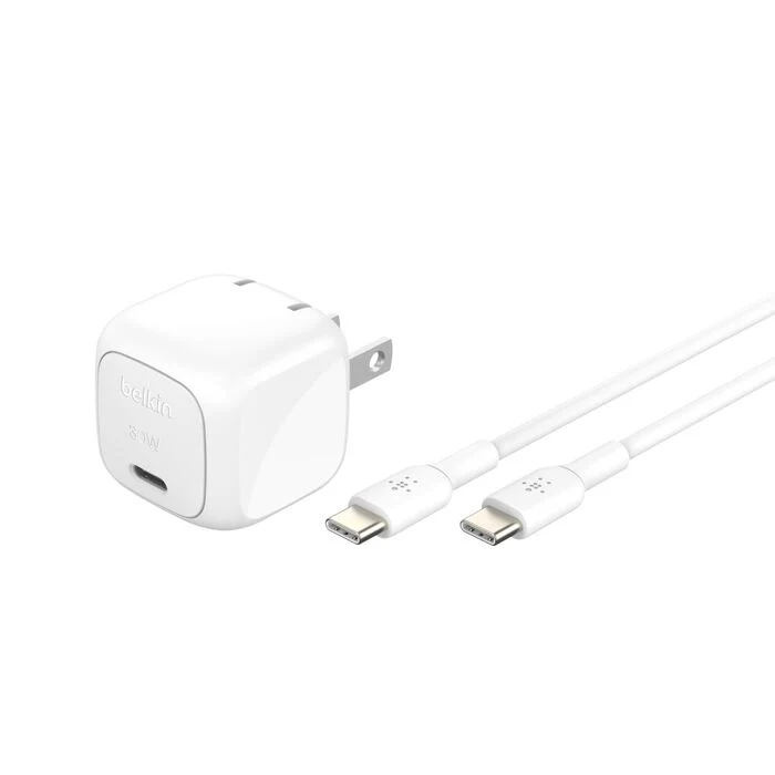 Cargador de Pared Belkin BoostCharge | 30W | Incluye Cable USB-C