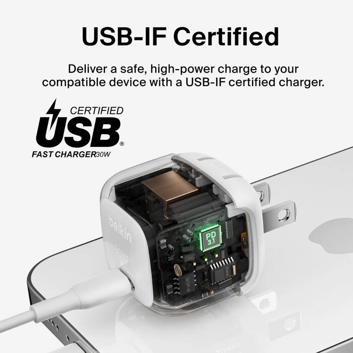 Cargador de Pared Belkin BoostCharge | 30W | Incluye Cable USB-C - Image 4