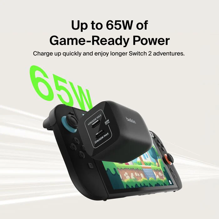 Cargador de Pared Belkin | USB-C | 65W | Para Nintendo Switch 2 - Image 5