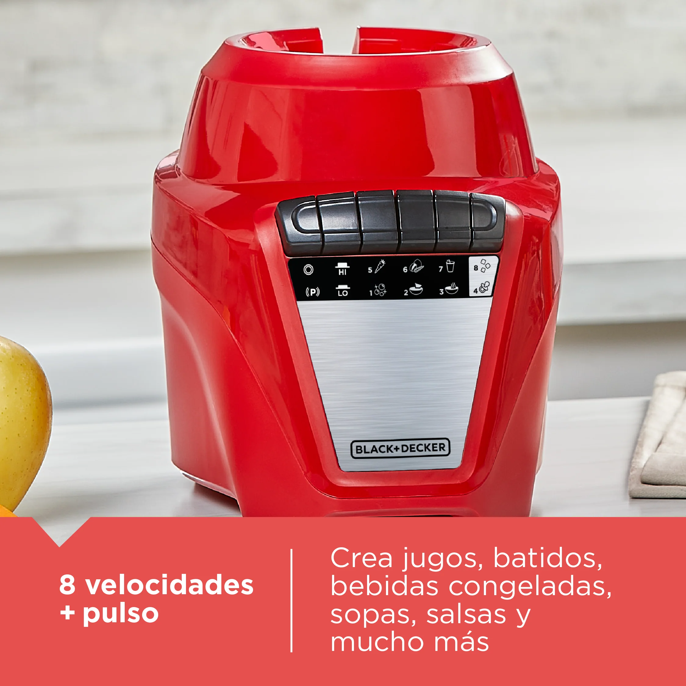 Licuadora Black & Decker Ice Crush | 700W | 1.25 Litros | Jarra de Vidrio | 8 Velocidades - Image 3