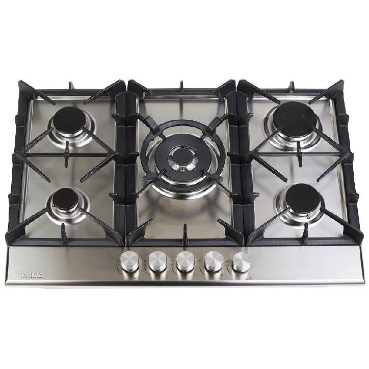 Estufa a Gas Drija Milan 76 Pro | 30" | Empotrable | 5 Quemadores | Acero Inoxidable