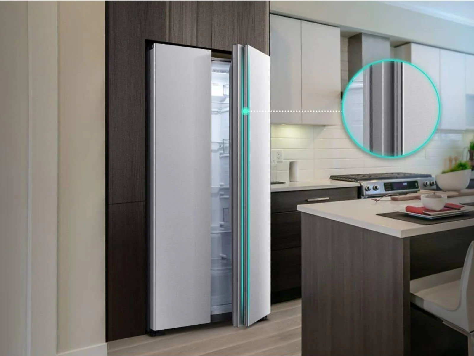 Refrigeradora Hisense RS3P428NEDA2 | Side by Side | 15.6 ft³ | Silver | Inverter - Image 7