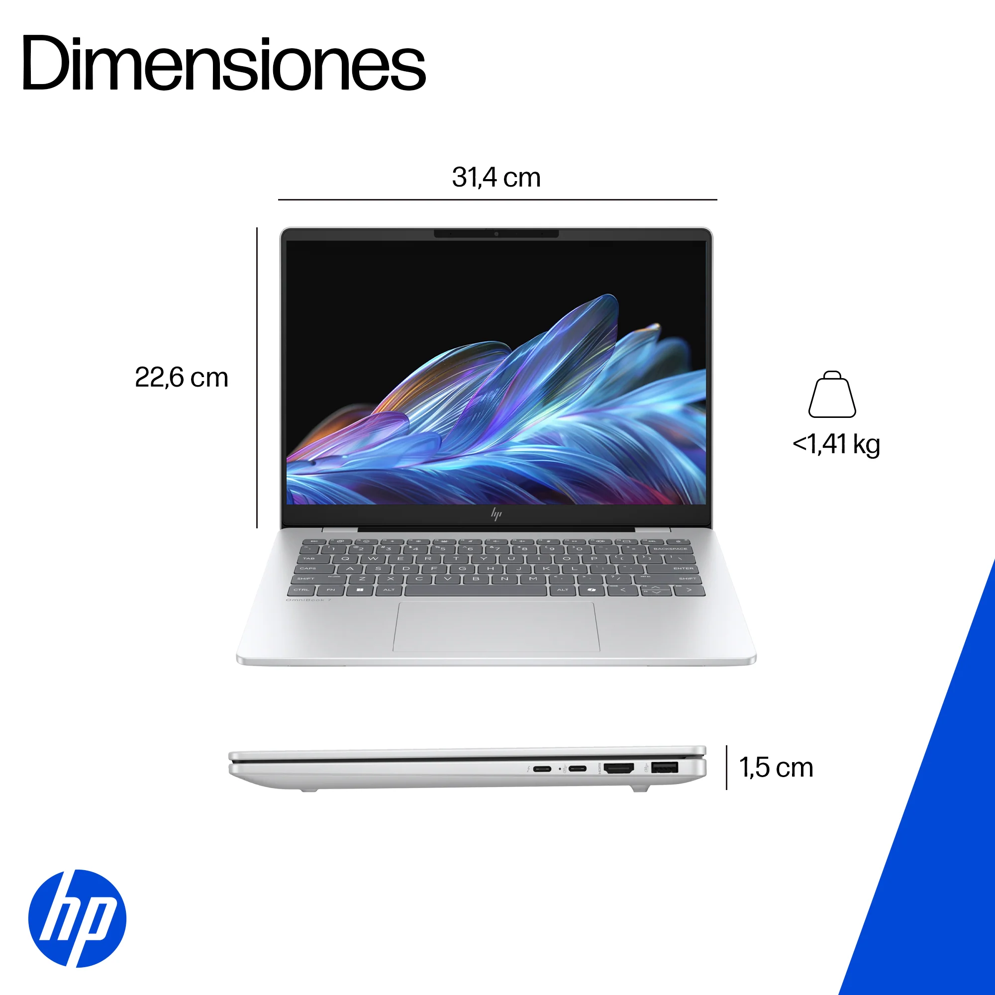 HP Omnibook 7 AI 14-FR0070LA | Intel Core Ultra 7 255U | 16GB RAM | 1TB SSD | 14" | Windows 11 - Image 12