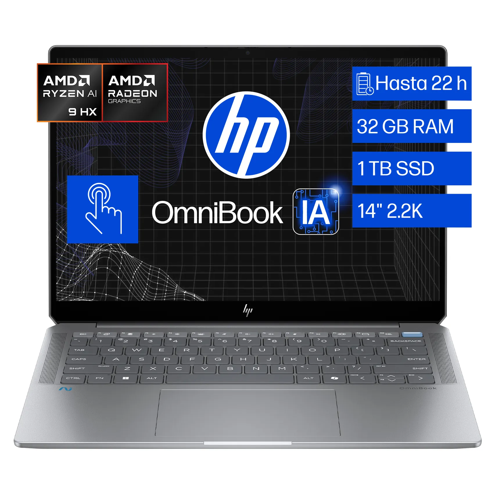 HP Omnibook Ultra AI 14-FD0001LA | AMD Ryzen AI 9-375HX | 32GB RAM | 1TB SSD | 14" Táctil | Windows 11 Home - Image 2