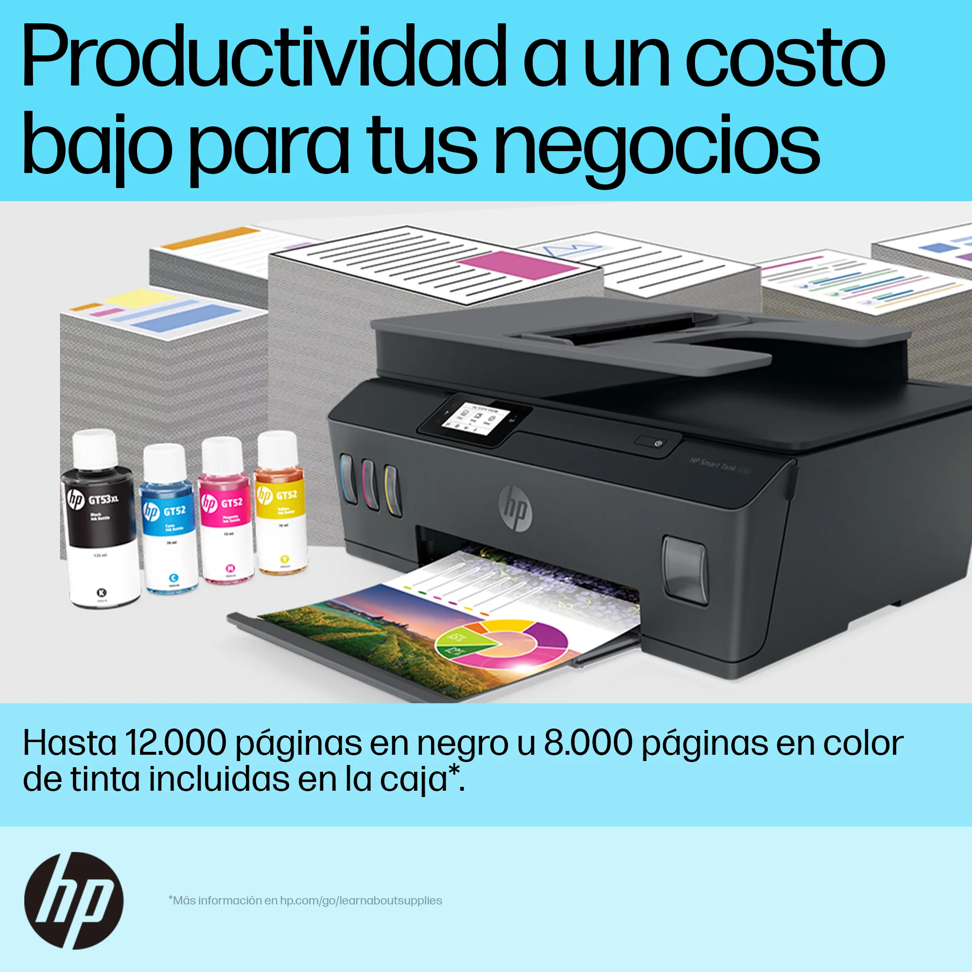 HP Smart Tank 530 | Multifuncional con ADF | Sistema de Tanque de Tinta | Wi-Fi - Image 12
