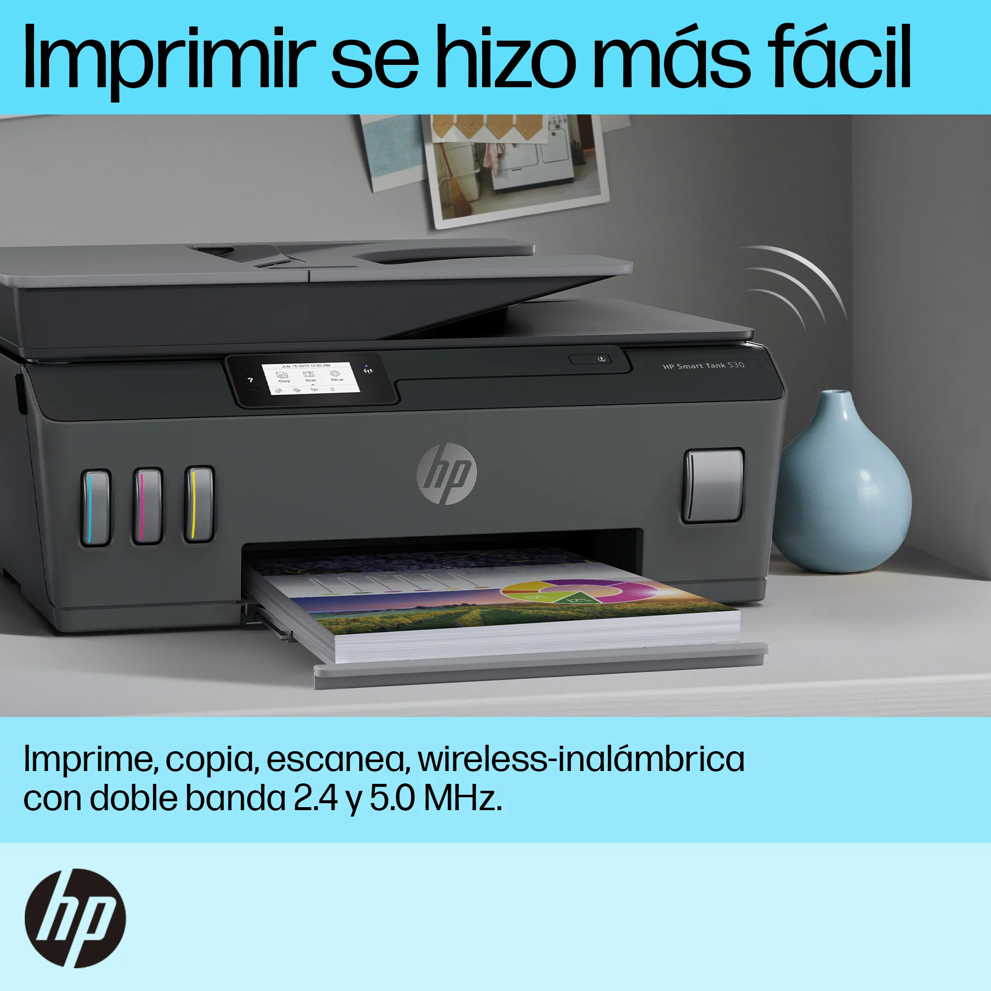 HP Smart Tank 530 | Multifuncional con ADF | Sistema de Tanque de Tinta | Wi-Fi - Image 8