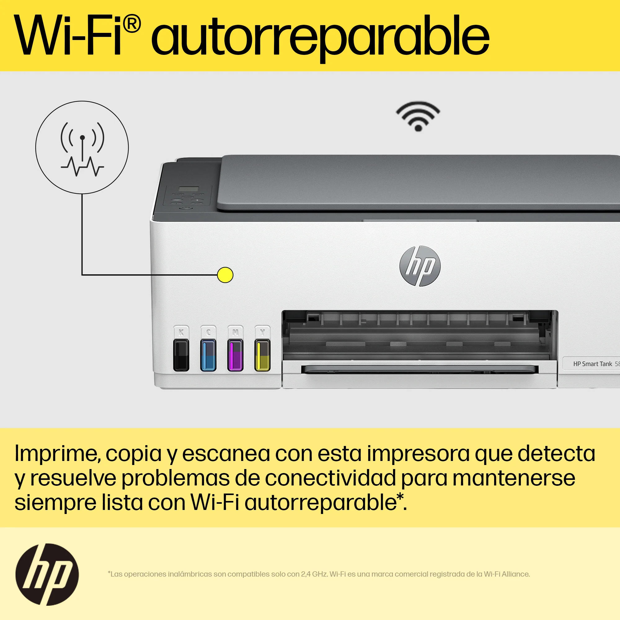 HP Smart Tank 580 | Multifuncional | Sistema de Tanque de Tinta | Wi-Fi - Image 7