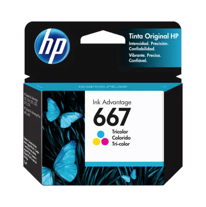 Tinta HP 667 | Tricolor | Cartucho