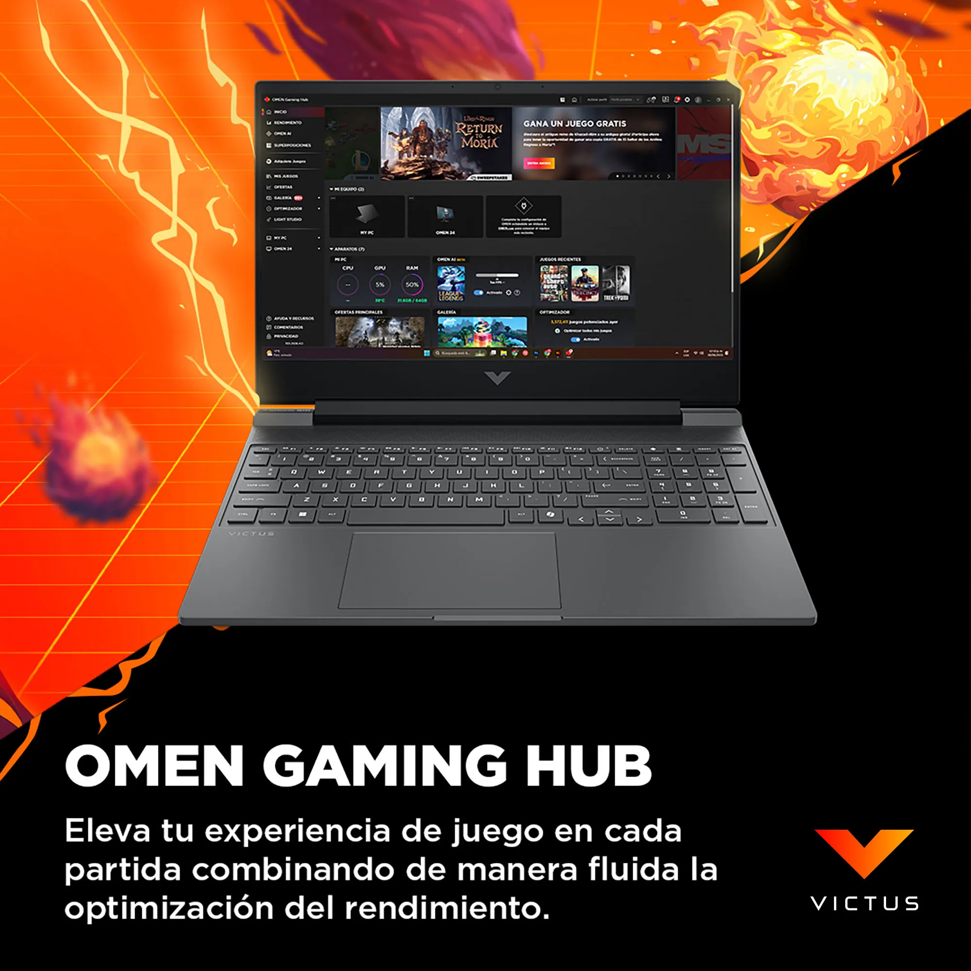 HP Victus 15-FB3021LA | AMD Ryzen 7 7445H | 16GB RAM | 512GB SSD | 15.6" | GeForce RTX 4050 | Windows 11 Home + Headset Hyper X Cloud III - Image 13