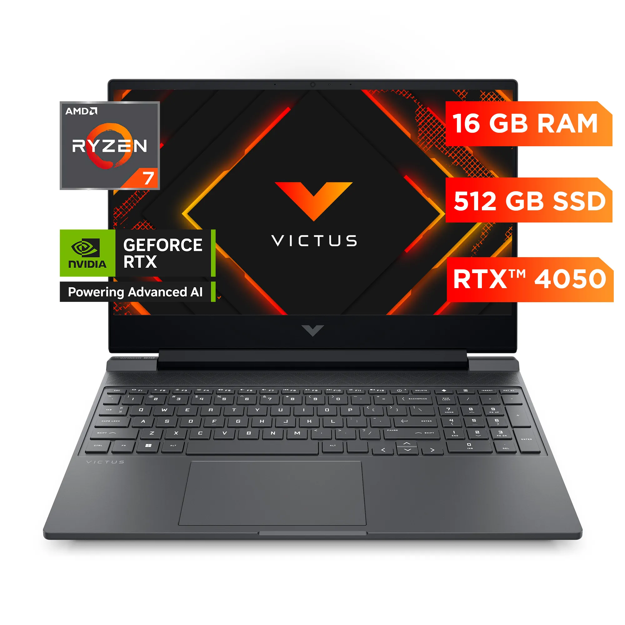 HP Victus 15-FB3021LA | AMD Ryzen 7 7445H | 16GB RAM | 512GB SSD | 15.6" | GeForce RTX 4050 | Windows 11 Home + Headset Hyper X Cloud III - Image 4