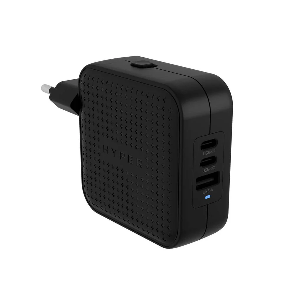 Cargador de Pared Hyper HJ1003BKWWGL | 3 puertos USB-C | 70W