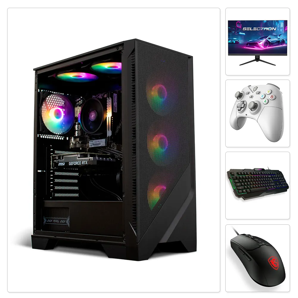 Combo NSX Gaming R5-5500 RTX 3050 + Monitor + Control