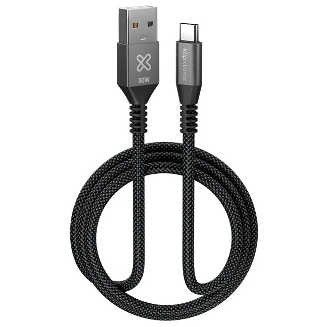 Cable USB Klip Xtreme PowerGo 050 | USB-A a USB-C | 1.0m | Trenzado