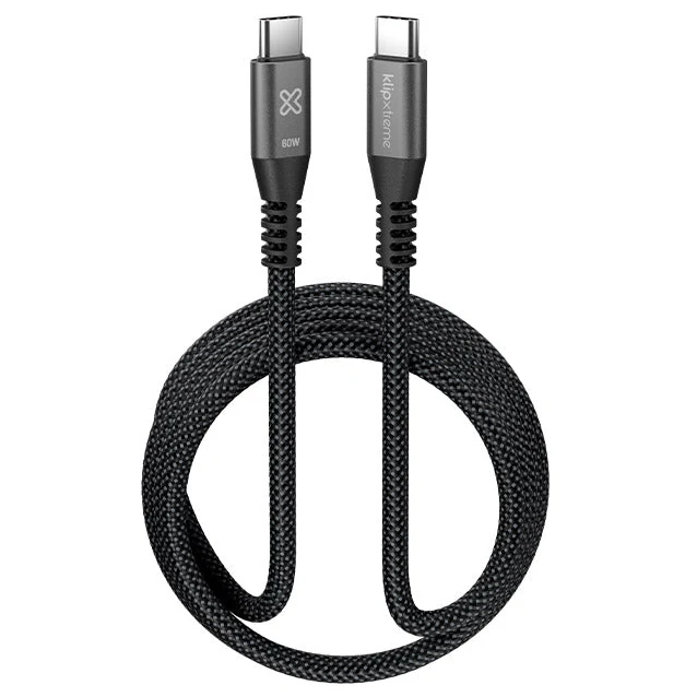 Cable USB-C Klip Xtreme PowerGo 250 | USB-C a USB-C | 1.8m | Trenzado