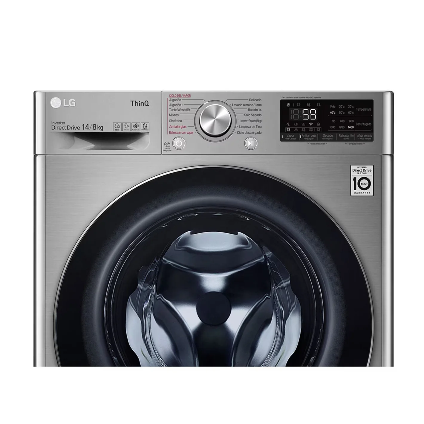 Lavadora y Secadora LG WD14VV3S6C | Inverter | Eléctrica | 14Kg | Carga Frontal - Image 3