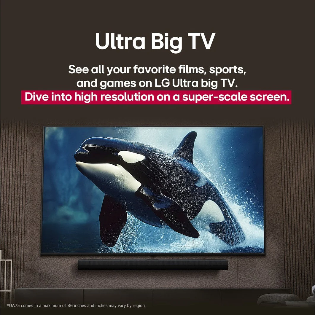 Televisor LG UHD AI UA80 | webOS | 55" | 4K | HDMI | USB | Wi-Fi | Bluetooth | DVB-T - Image 7