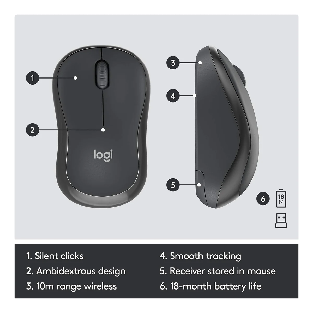 Logitech MK295 Silent Wireless Combo | Teclado y Mouse Inalámbricos - Image 6