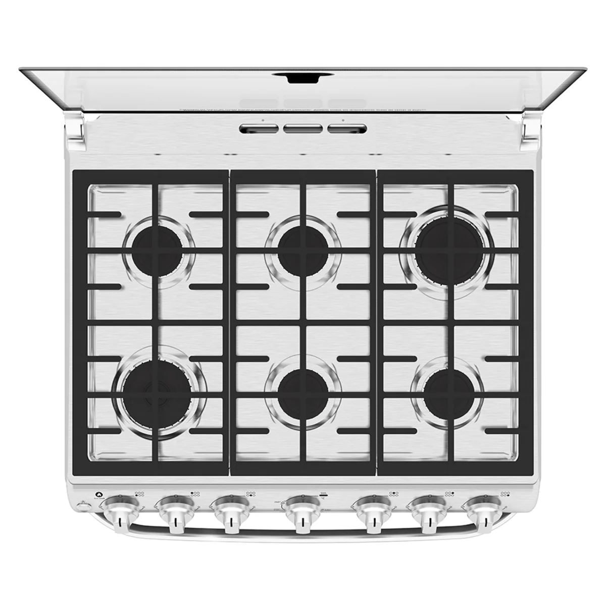Estufa a Gas Mabe EM7660CFIX2 | 30" | Tapa de Vidrio | Acero Inoxidable - Image 3