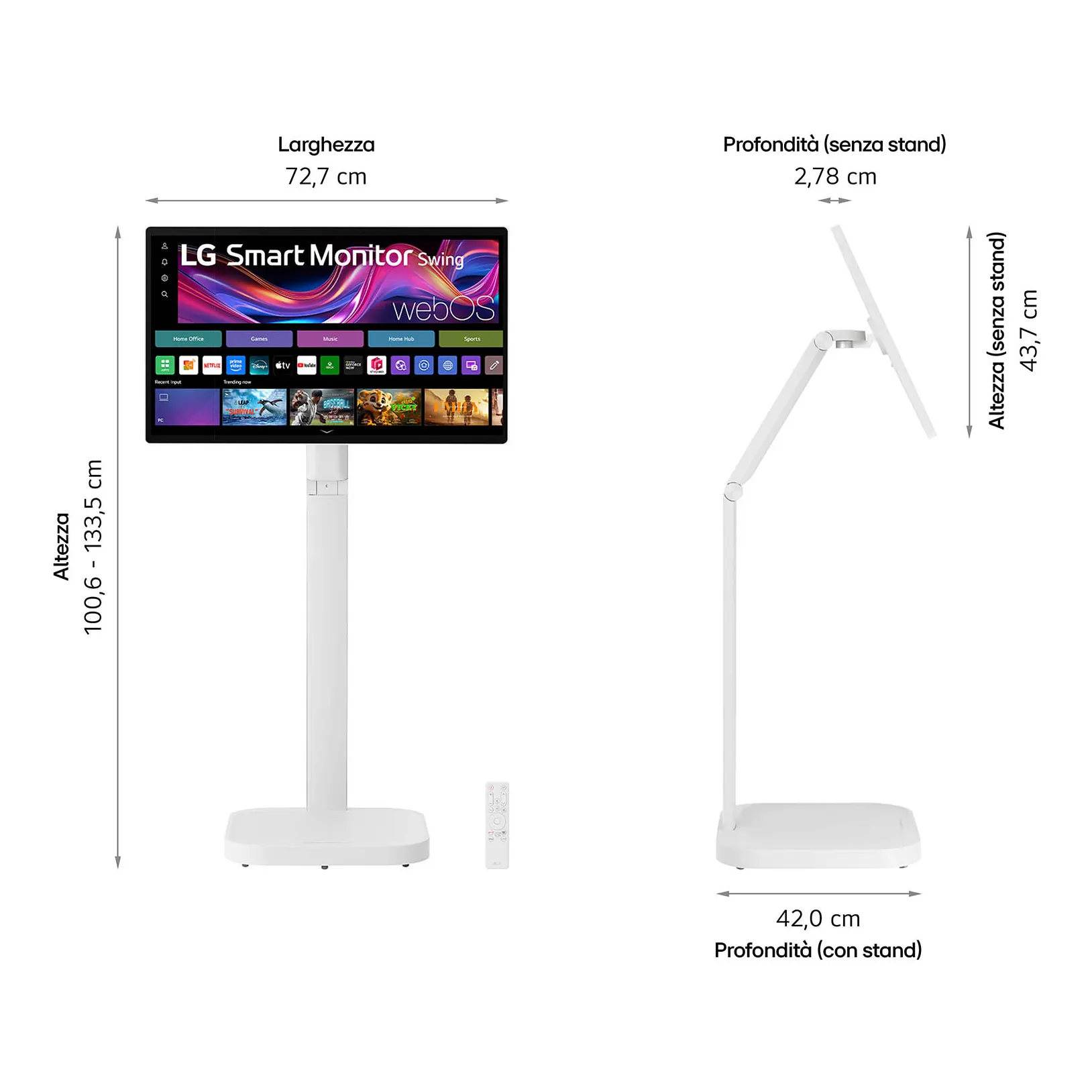 Monitor Smart LG Swing | 31.5" | 4K | Táctil | WebOS | Bluetooth | USB-C | Wi-Fi | HDMI - Image 7