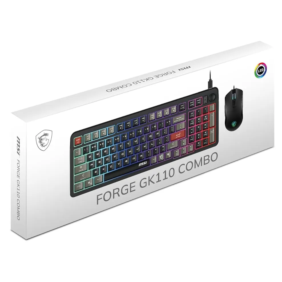 Combo Teclado/Mouse MSI Forge GK110 | USB 2.0 | Gaming - Image 2