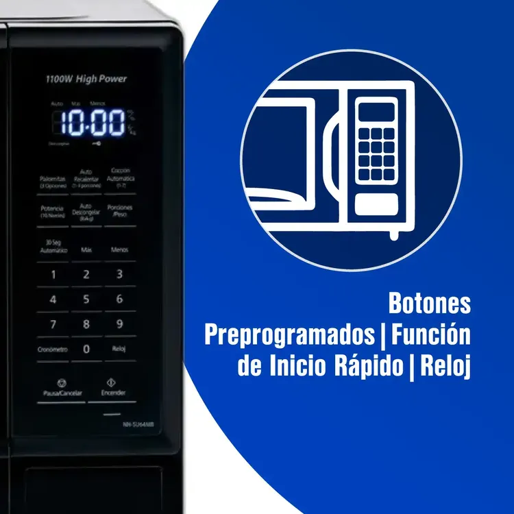 Microondas Panasonic NN-SU64MBRUSH | 1.3 pies cúbicos | 1100W - Image 5