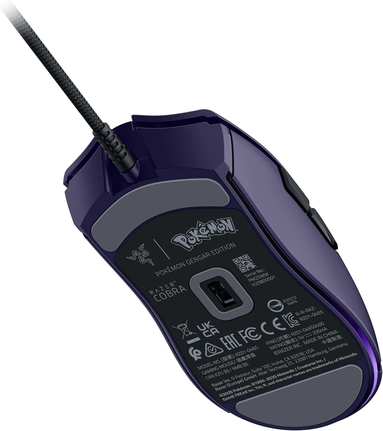 Mouse Razer Cobra Custom Pokemon Gengar Edition RZ01-04650700-R3M1 | Cableado - Image 3