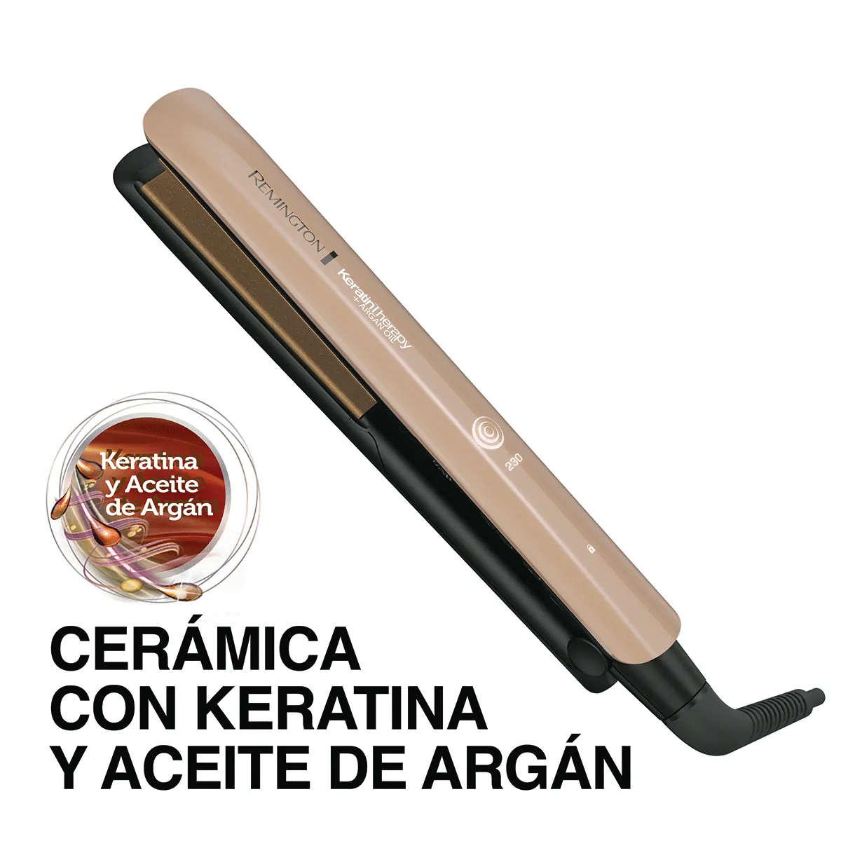 Plancha de Cabello Remington Keratina y Aceite de Argan S8599 - Image 4