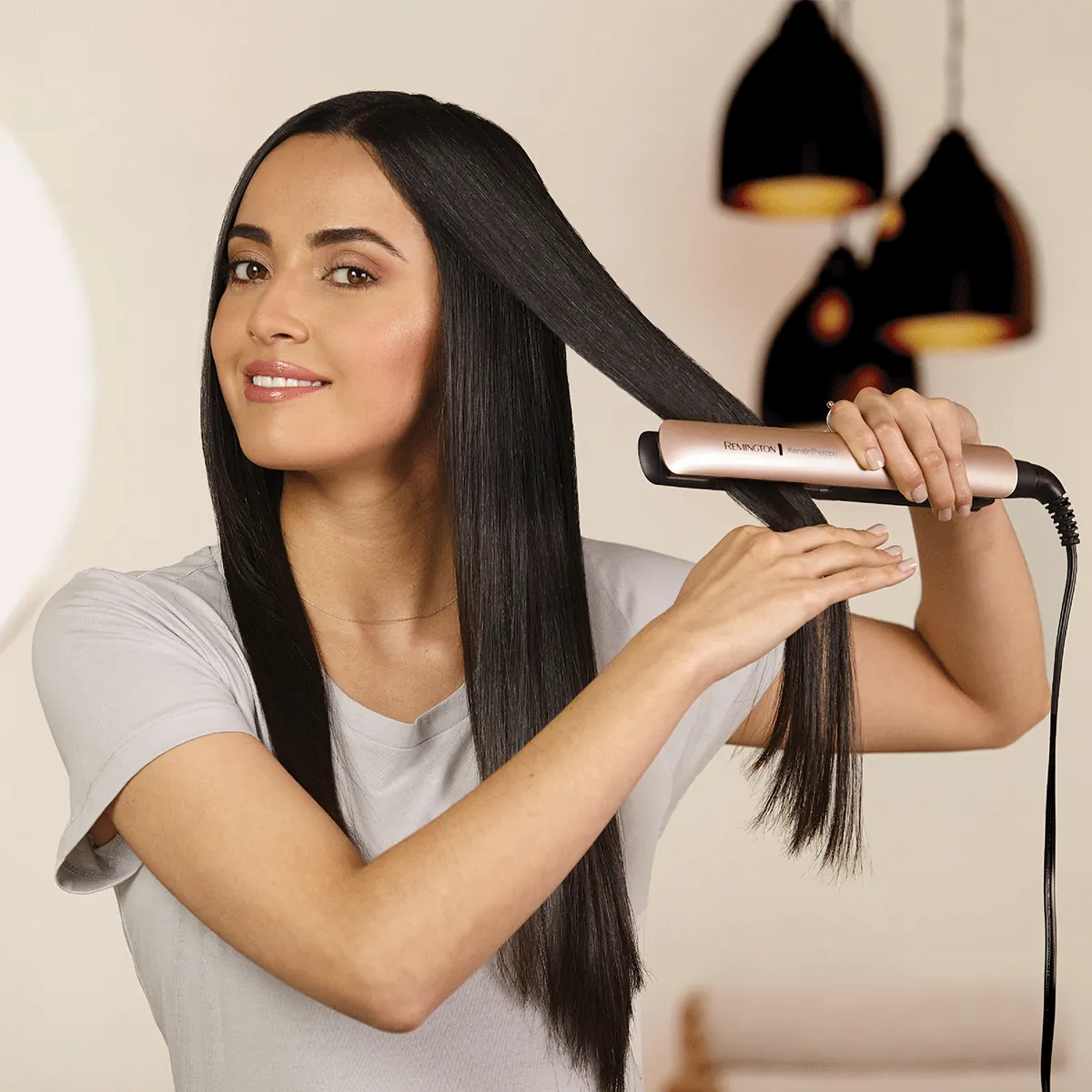 Plancha de Cabello Remington Keratina y Aceite de Argan S8599 - Image 5
