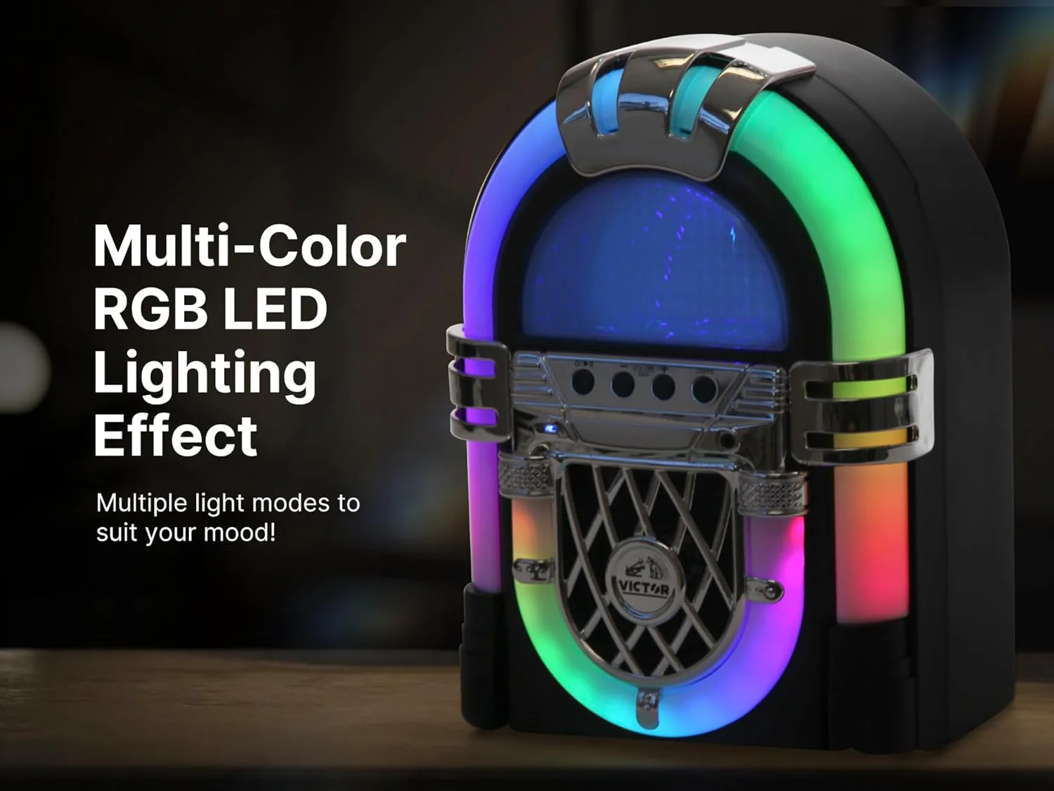 Bocina Inalámbrica JukeBox Classic Victor VDTJ-1000 | Micro Usb | Bluetooth - Image 9