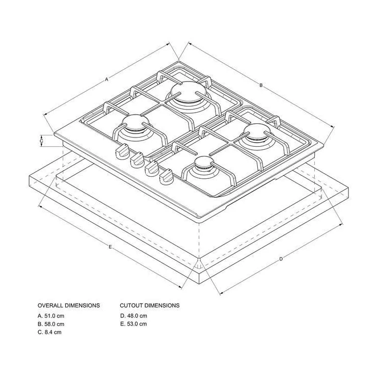 Estufa a Gas Whirlpool WP2420S | 24" | Empotrable | Acero Inoxidable - Image 3